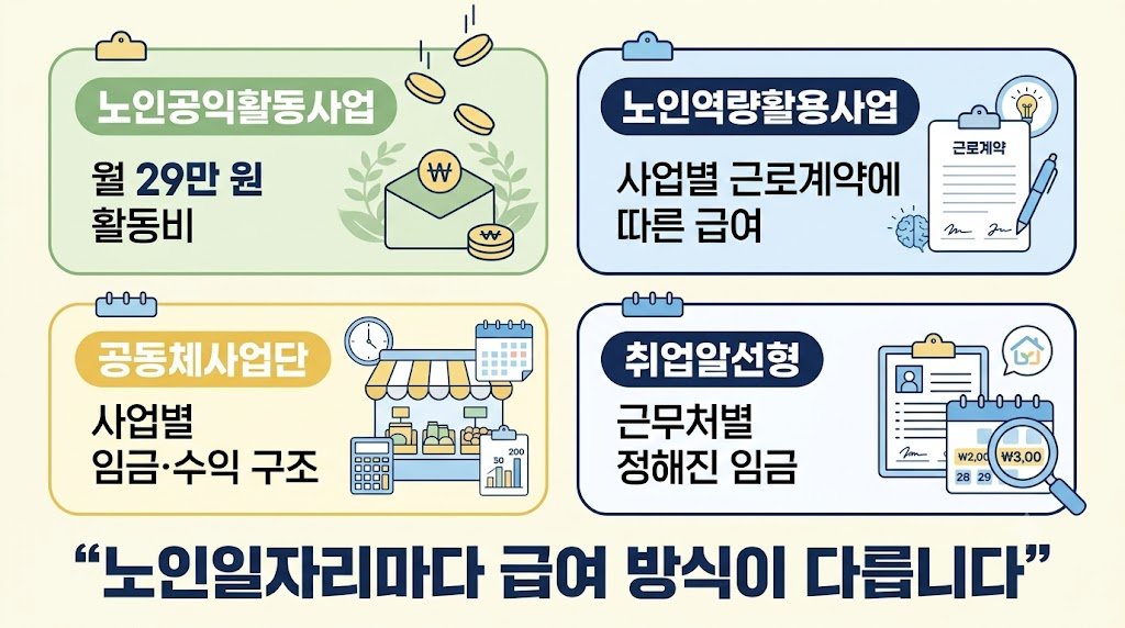 2026 노인일자리 사업별 급여와 활동비 비교