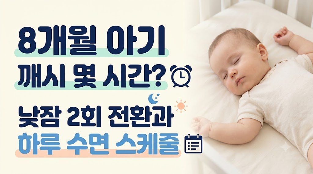 8개월 아기 깨시와 낮잠 2회 전환 및 하루 수면 스케줄