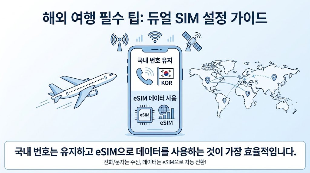 해외 여행 필수 팁 듀얼 sim 설정 가이드
